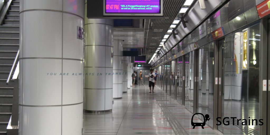 Potong Pasir MRT Station with a You Are Always In Transit Easter Egg