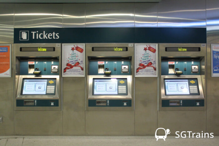 General Ticketing Machines at an MRT station. (Photo: SGTrains File)