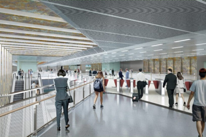 Artist's Impression of Defu MRT station concourse for the Cross Island Line. (Image: LTA)