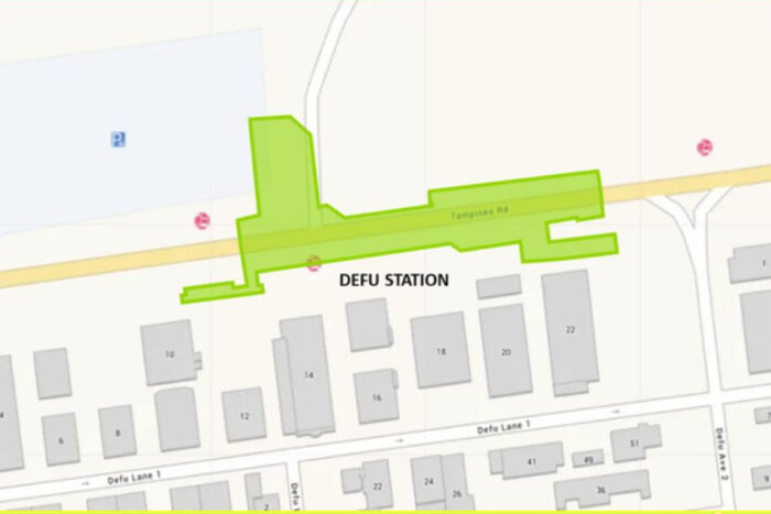 Location of Defu MRT station for the Cross Island Line. (Image: LTA)