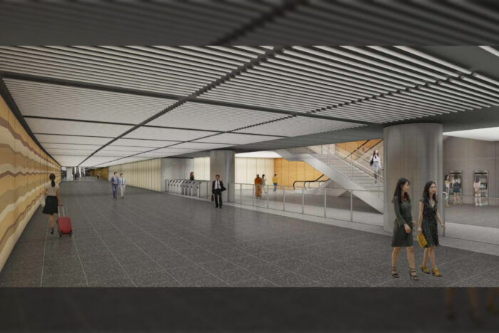 Artist's Impression for Bright Hill MRT station for the Cross Island Line. (Image: LTA)