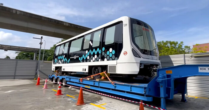Delivery of 3rd-gen LRT trains for the Bukit Panjang LRT