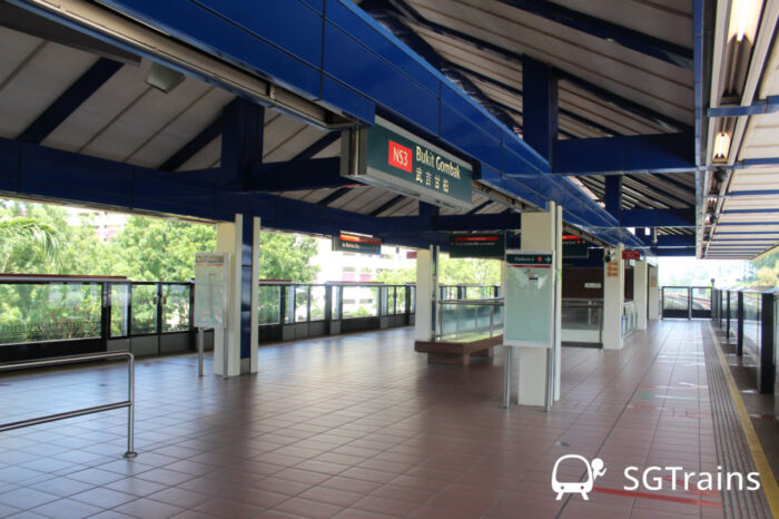 Bukit Gombak MRT station platform. (Image: SGTrains File)