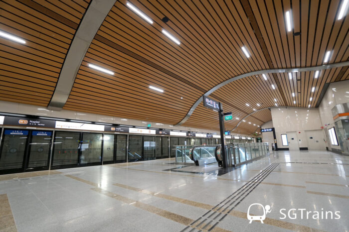 Napier MRT station of the Thomson-East Coast Line 3. (Photo: SGTrains)