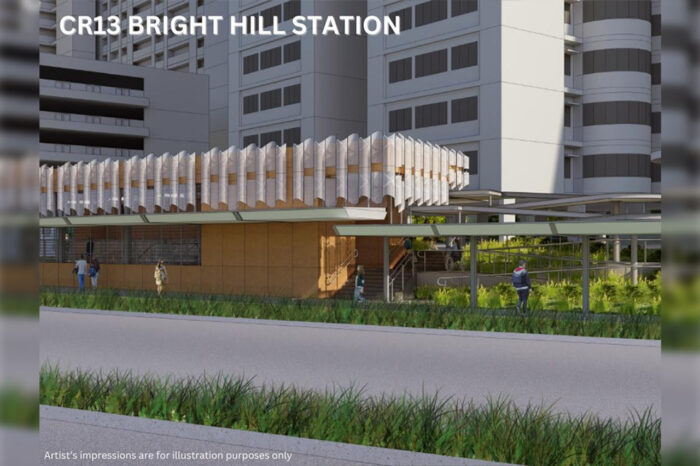Artist's Impression of Bright Hill MRT station for the Cross Island Line. (Image: LTA/Facebook)