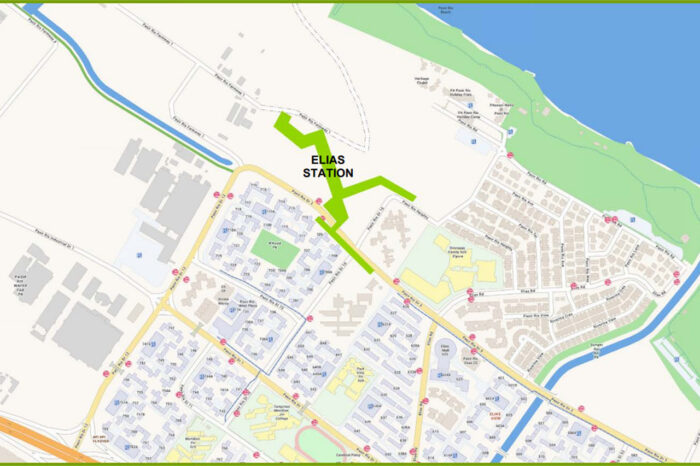 Location of Elias MRT station of the Cross Island Line – Punggol Extension (CPe). (Image: LTA)