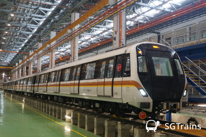 Similar to the T251 trains on the Thomson-East Coast Line, the CR151 trains for the Cross Island Line will come with five doors on each side. (Image: SGTrains)