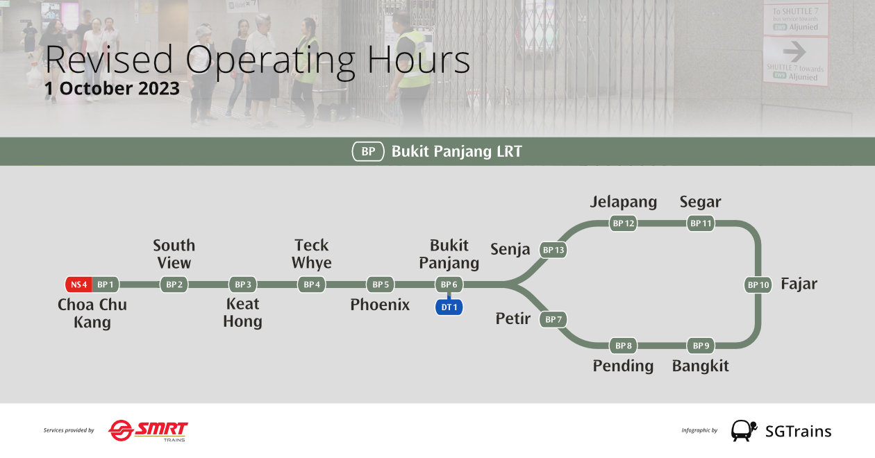 Full Day Closure of Bukit Panjang LRT – Oct 1, 2023