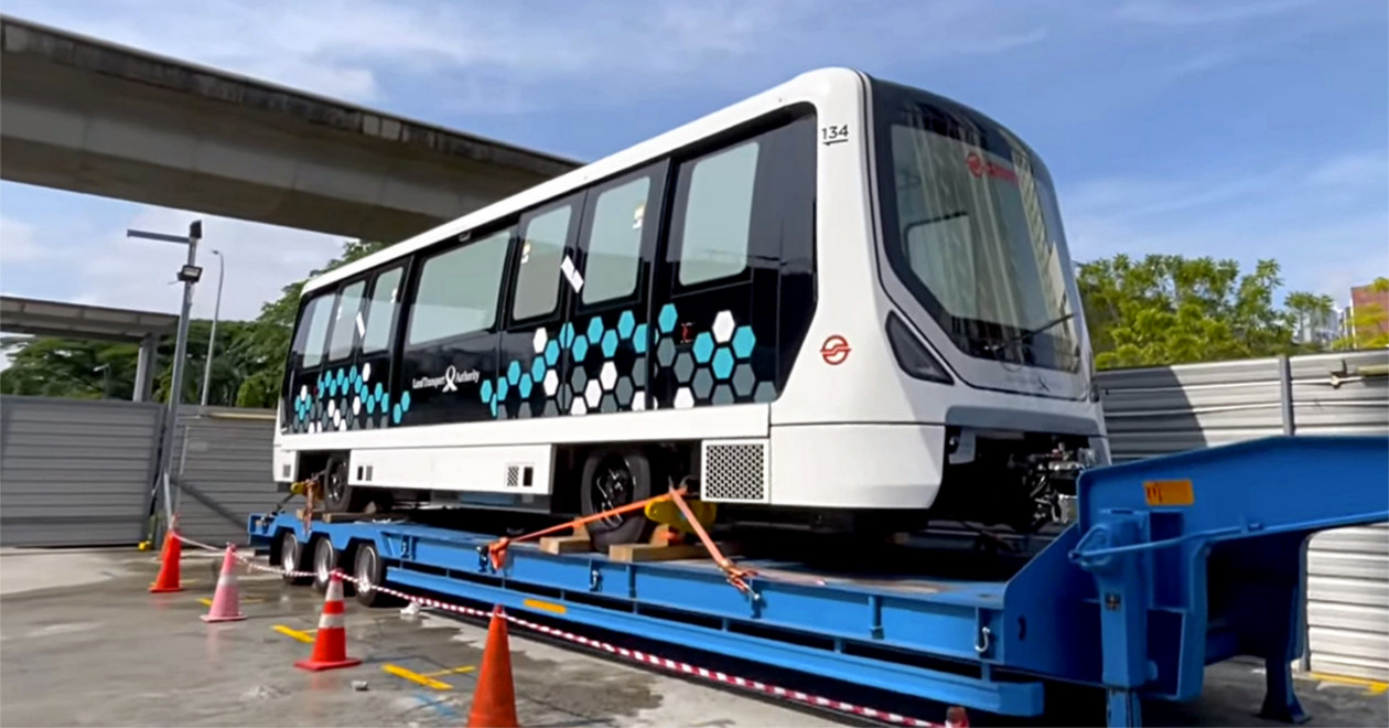 LTA returns first two 3rd-gen Bukit Panjang LRT trains to manufacturer; were prototypes for local testing