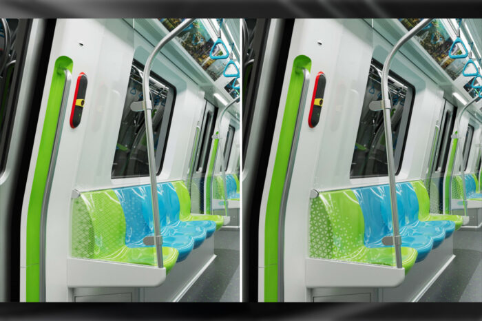 Choice of draught screen motif for the CR151 train. (Image: LTA)