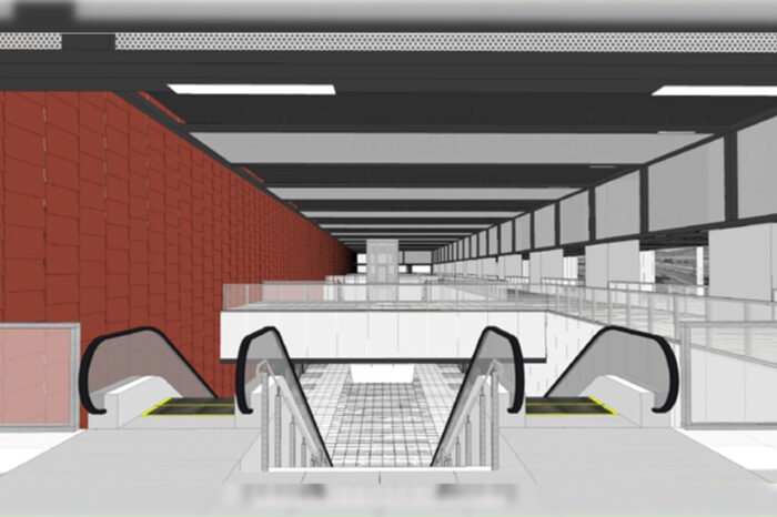 Artist's Impression of Turf City MRT station concourse for the Cross Island Line. (Image: LTA)