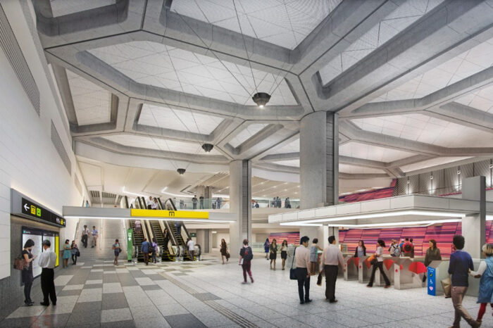 Artist's Impression of Punggol Coast station concourse for the North East Line. (Image: LTA)