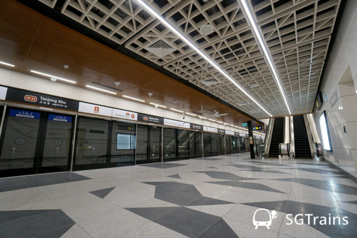 Tanjong Rhu (TE23) station of the Thomson-East Coast Line. (Image: SGTrains)